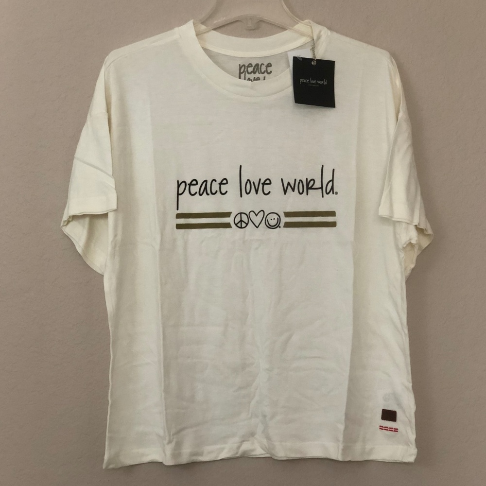 Peace Love World Kenny Dropped Shoulder Top - Picture 3 of 7